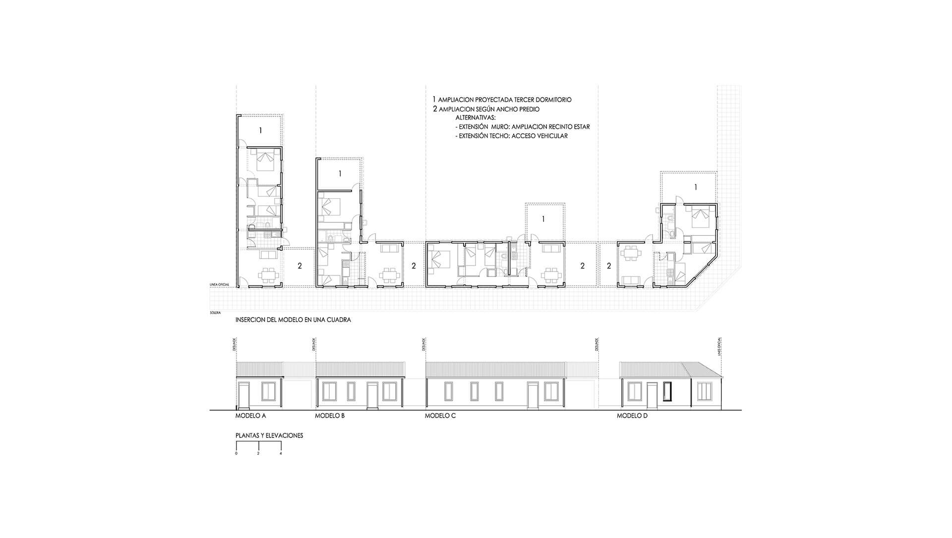 Plan Piloto de Vivienda de Fachada Continua Centro Histórico de Talca