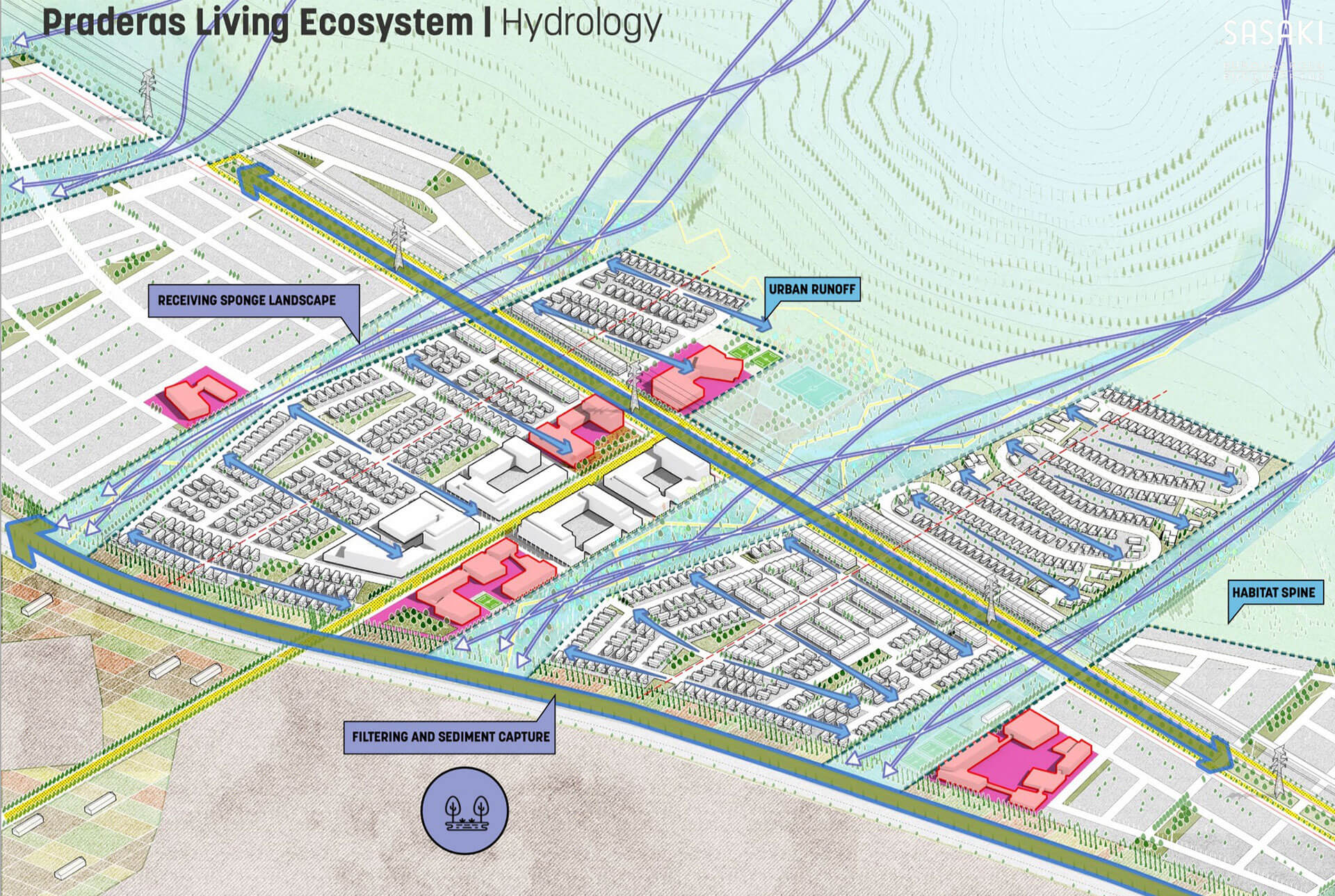 Plan Maestro Praderas – como contraparte de Sasaki Associates