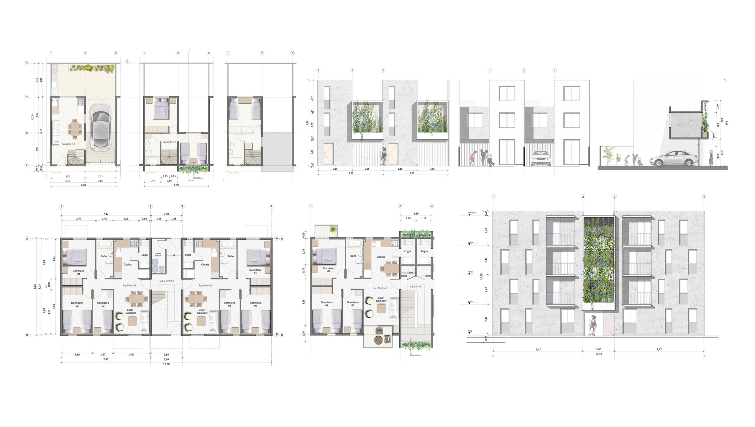 Propuesta Concurso Proyecto Habitacional La Pampa de Alto Hospicio – en asociación con Constructora LOGA