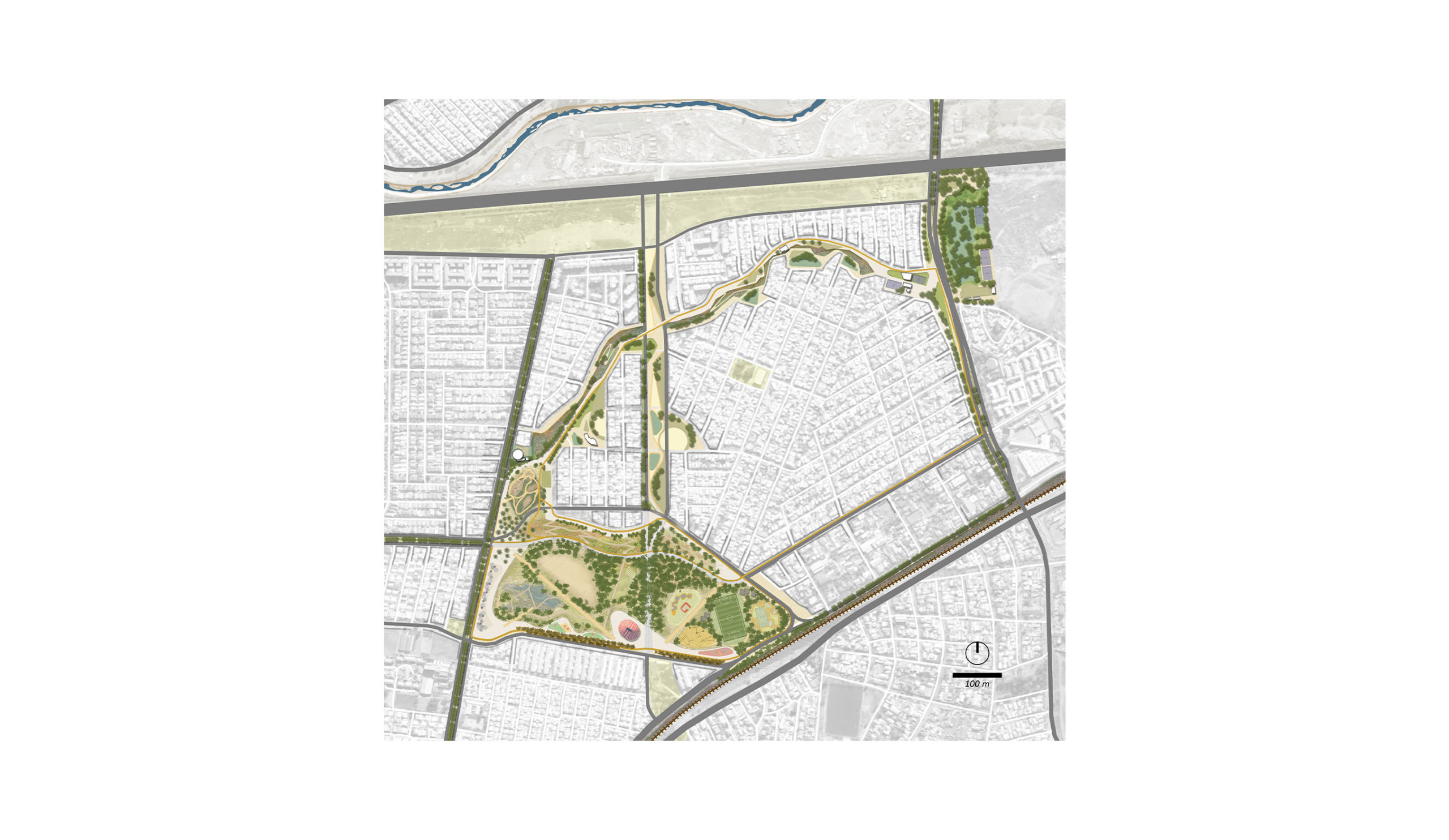 Propuesta Concurso Parque de la Aguada, 2º Lugar